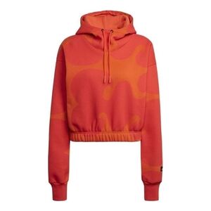 Adidas Marimekko Orange Crop Sweatshirt Hoodie Large